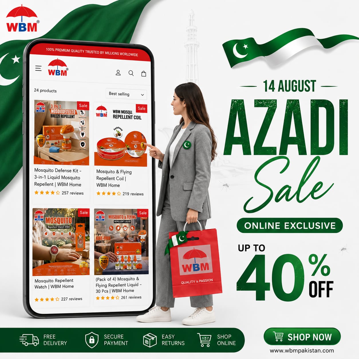 Azadi Sale on Best Mosquito Killers | 40% Mega Discount on Pakistan Independence Day