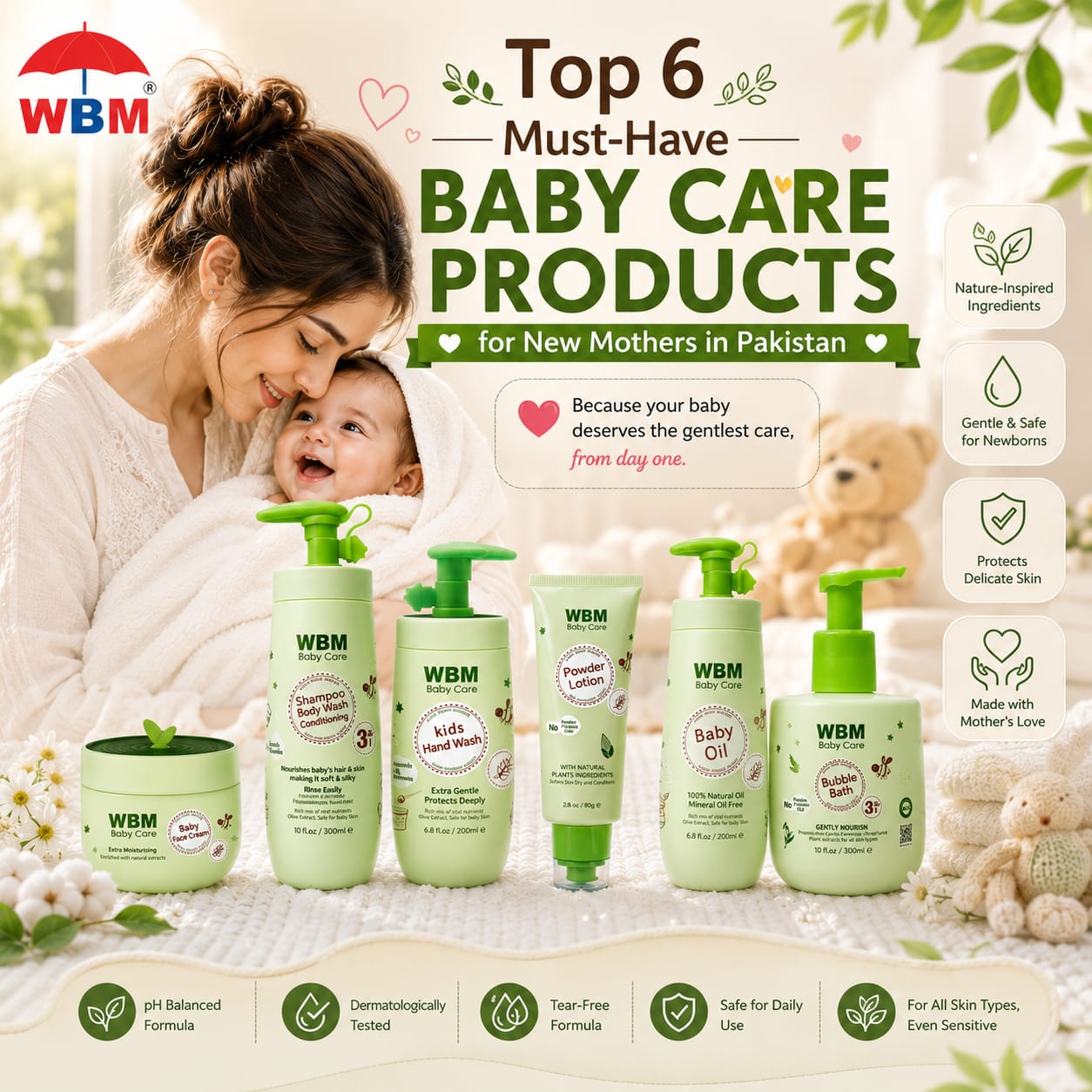 Top 6 Must Have Baby Care Products for New Mothers in Pakistan