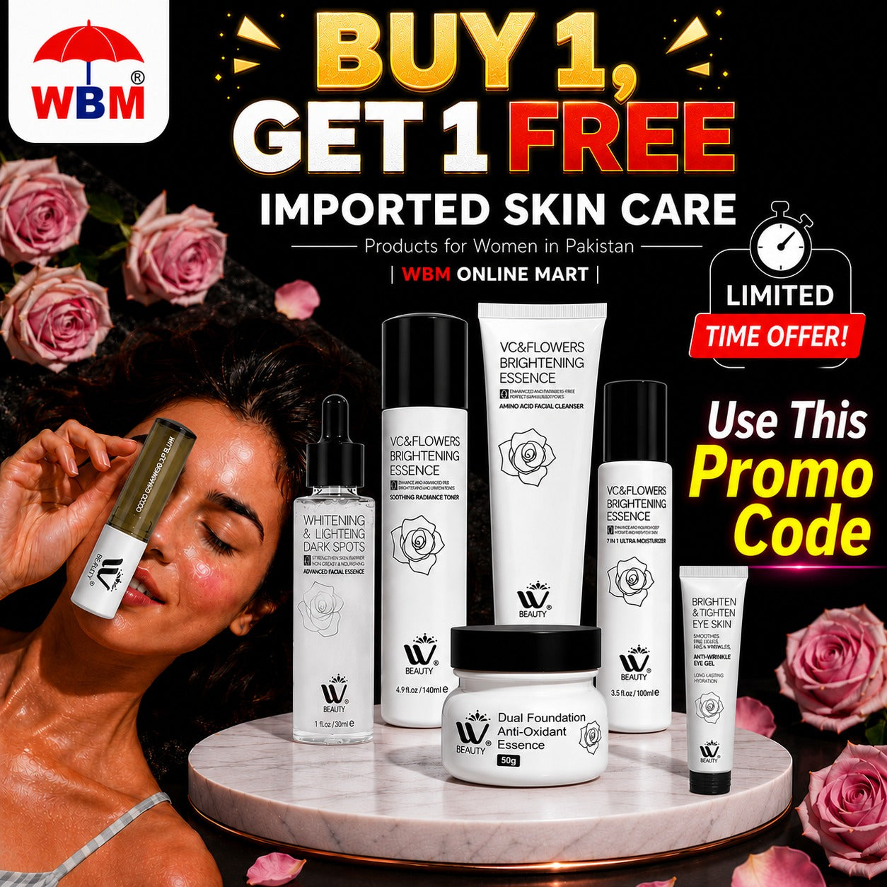 Buy 1, Get 1 Free Imported Skin Care Products for Women in Pakistan | WBM Online Mart