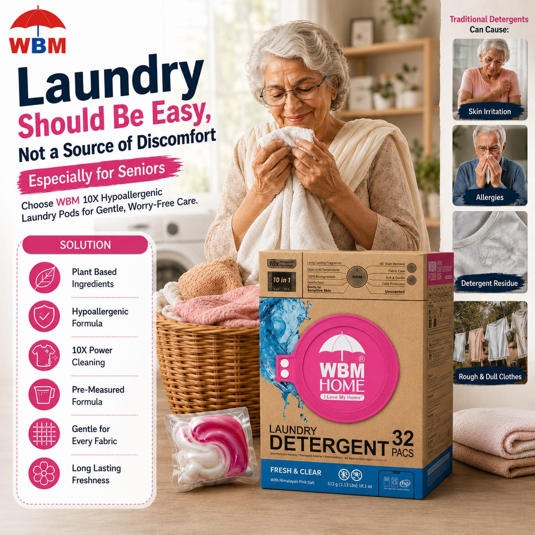 Why Older People Should Choose WBM Hypoallergenic Laundry Detergent Pods in Pakistan