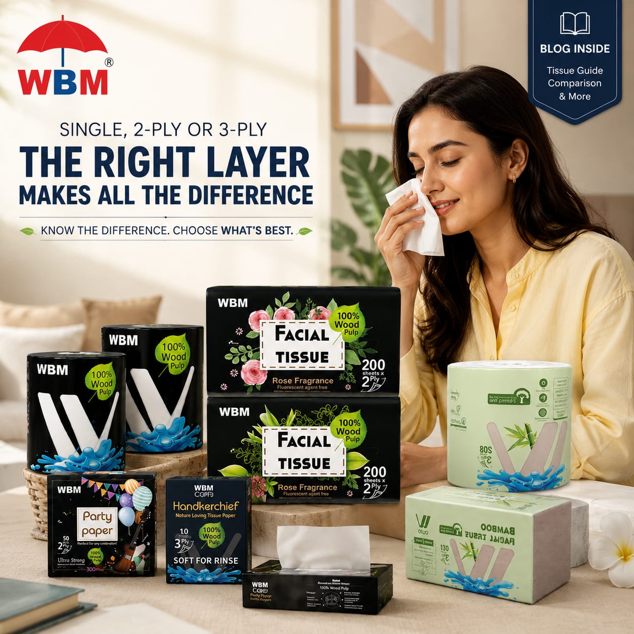 Difference Between Single, 2-Ply, and 3-Ply Tissue with WBM Excellent Tissue Paper Company in Pakistan