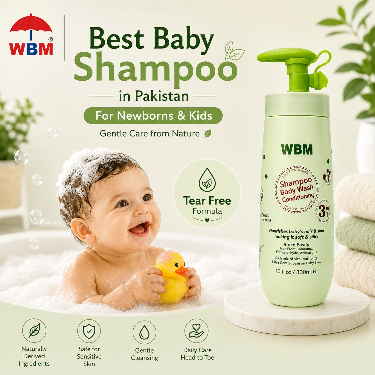 Best Baby Shampoo in Pakistan for Newborns & Kids | Tear-Free Formula