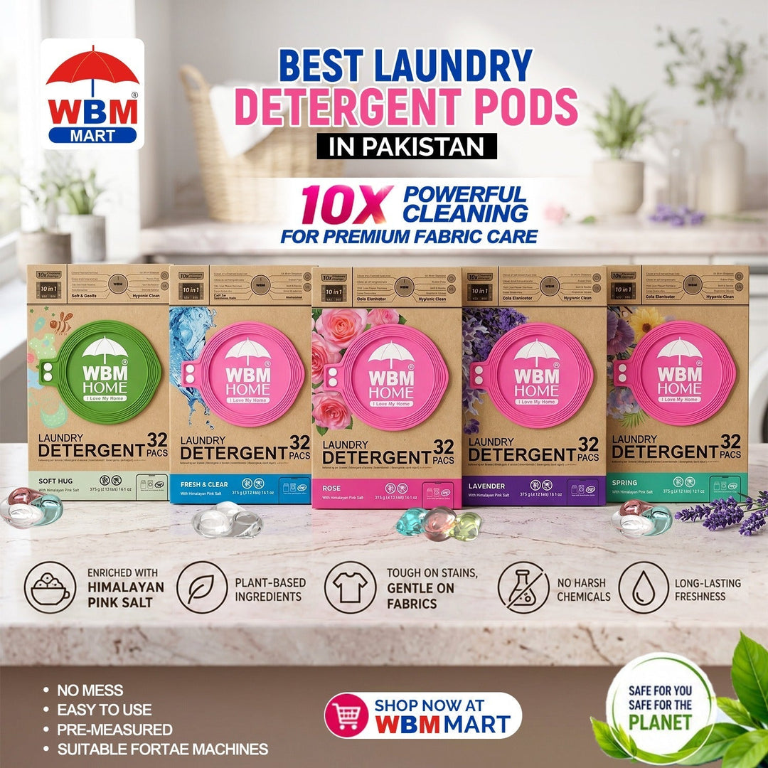 Best Laundry Detergent Pods in Pakistan | WBM Home 10X Power Laundry Pods for Premium Fabric Care