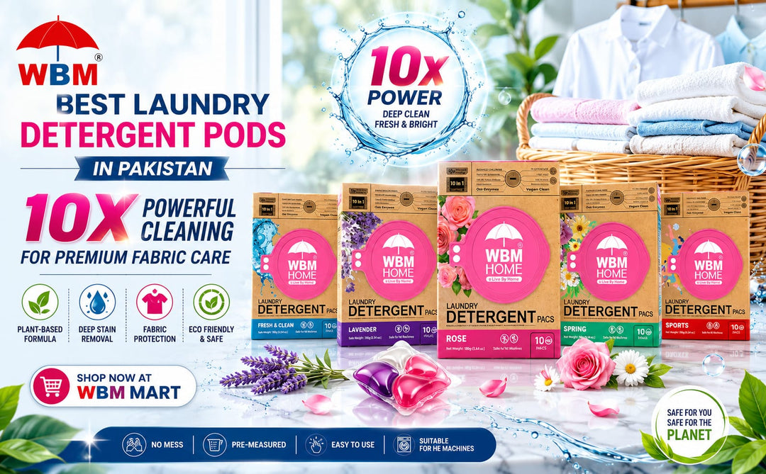 Best Laundry Detergent Pods in Pakistan | WBM Home 10X Power Laundry Pods for Premium Fabric Care