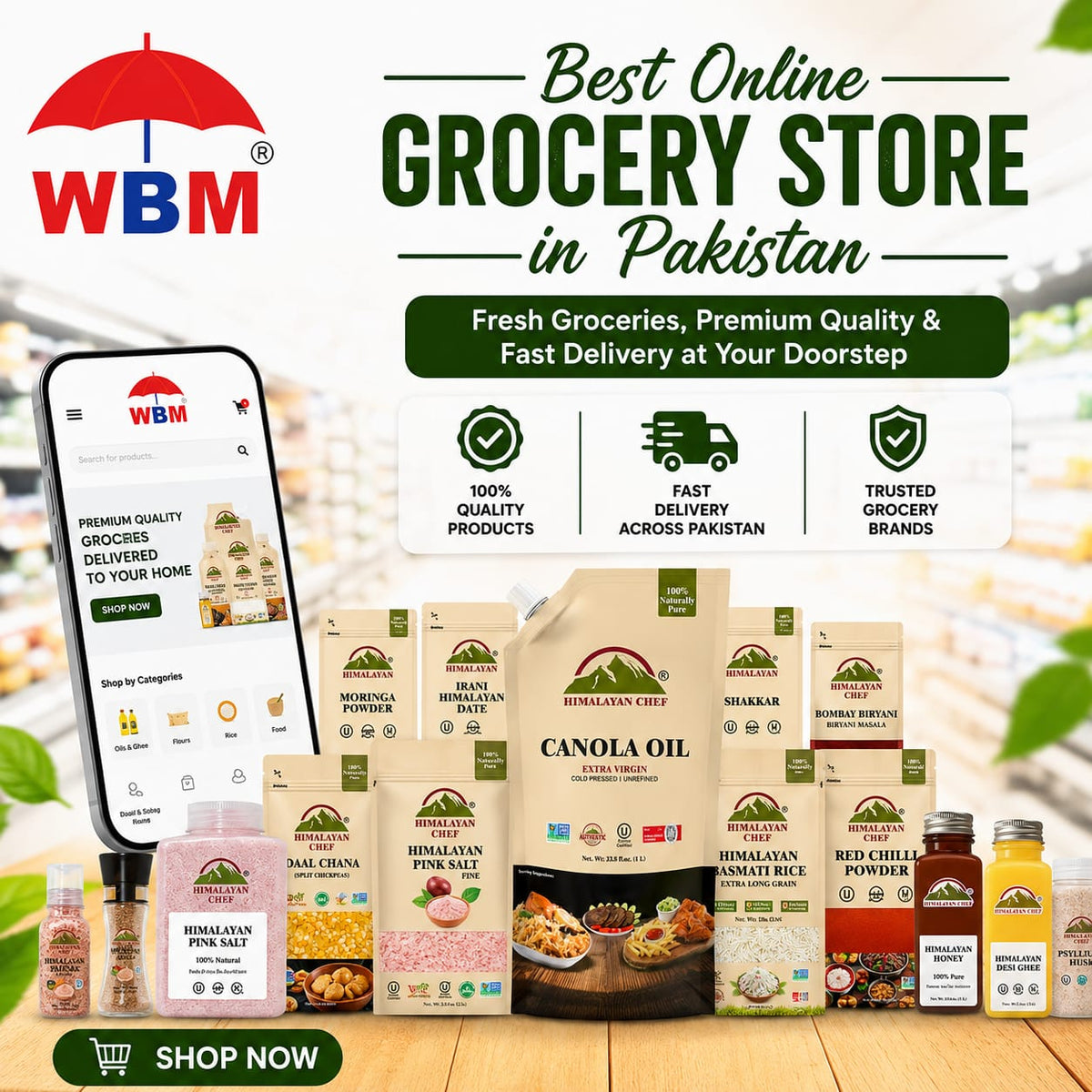 Best Online Grocery Store in Pakistan | WBM Super Mart for Quality Grocery Items