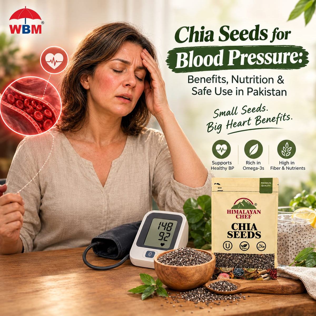 Chia Seeds for Blood Pressure: Benefits, Nutrition & Safe Use in Pakistan