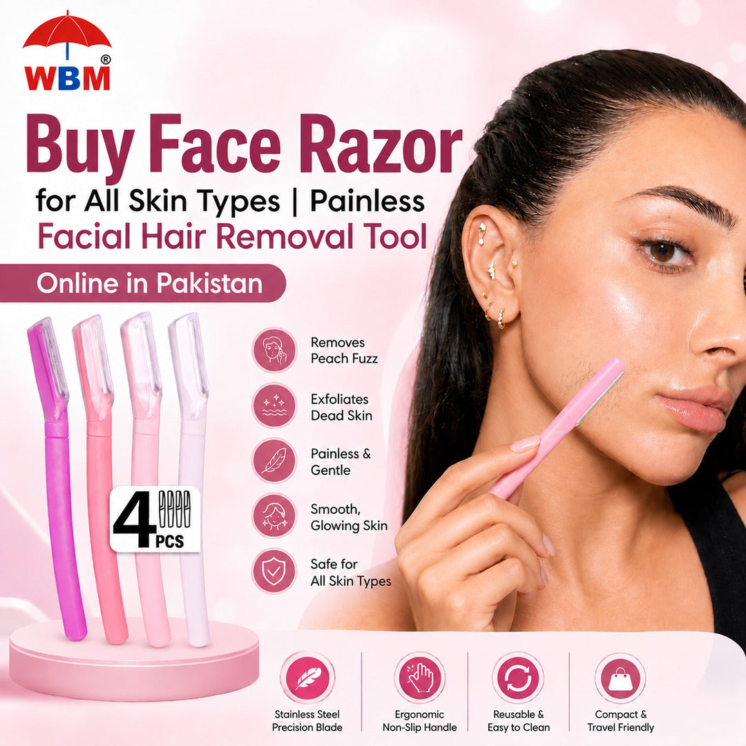 Buy Face Razor for All Skin Types | Painless Facial Hair Removal Tool Online in Pakistan