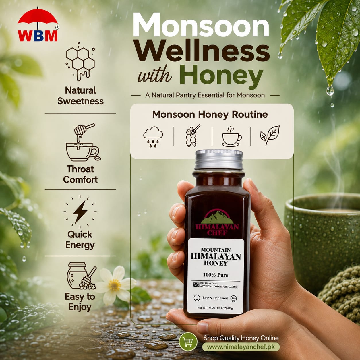Benefits of Honey for Monsoon Season from the Best Grocery Store in Pakistan