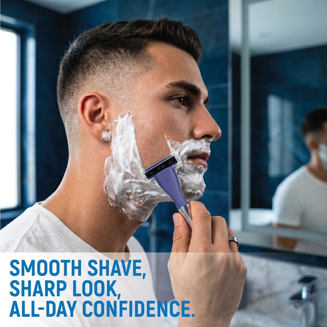Portable Five Blade Men Razor with Storage Box &amp; Extra Refill | WBM Men Care