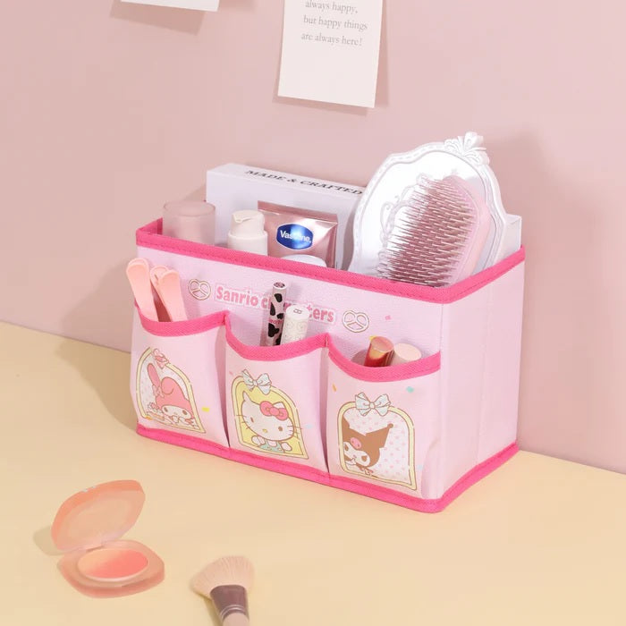 Sanrio Fabric Storage Box with 3 Side Pockets – Cute Foldable Organizer Bin | WBM MART