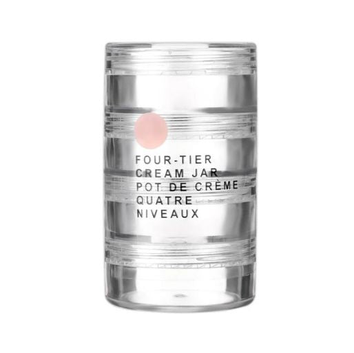 Four-Tier Cream Jar | Stackable Clear Plastic Skincare Organizer | WBM MART