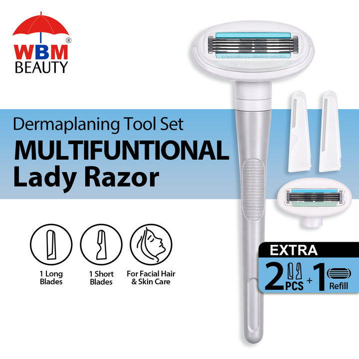 Multifunctional Women Razor with 2 Eyebrow Razor &amp; Extra Refill | WBM Beauty