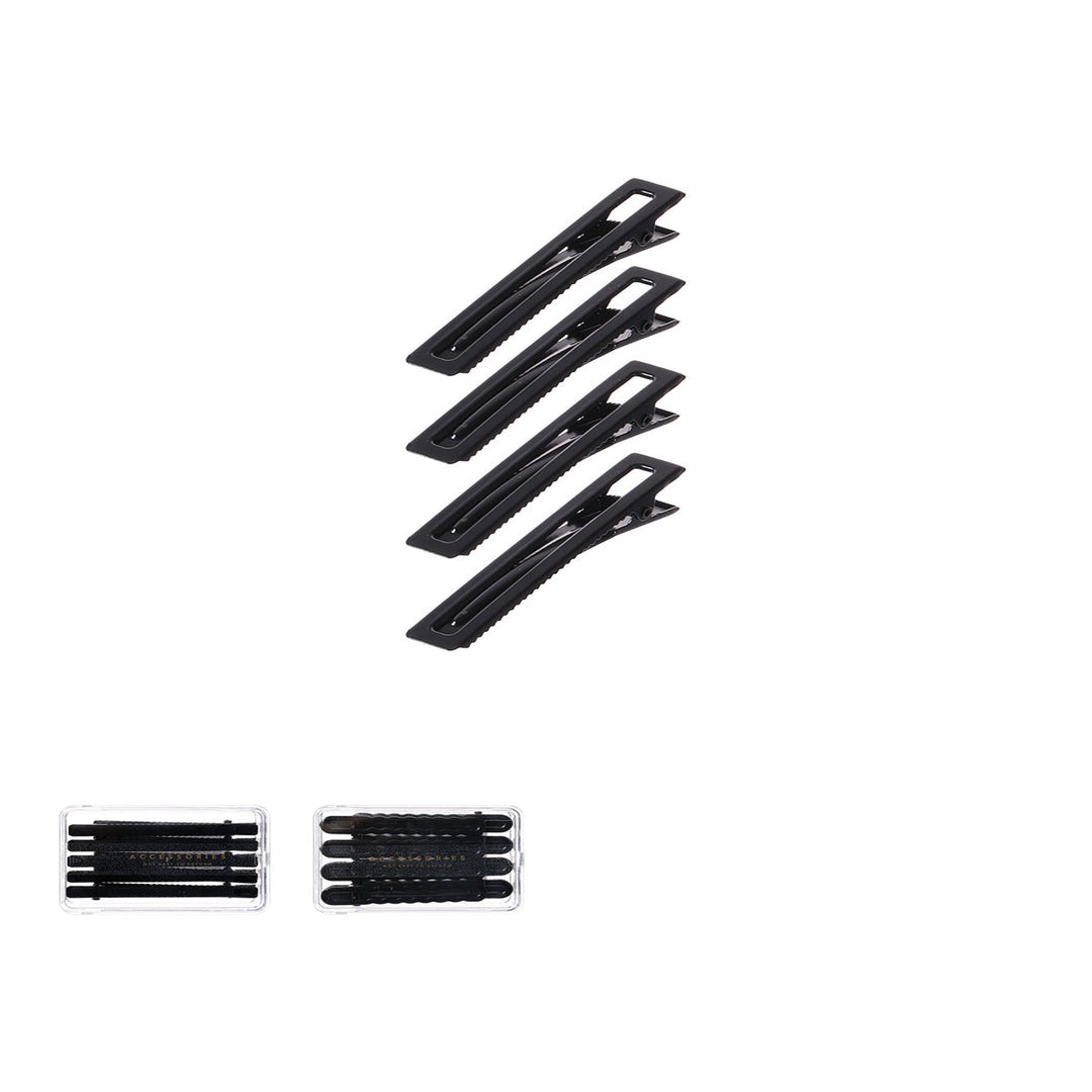 Minimalist Rectangular Hair Clips Set Pack of 8 Any Random Color | WBM MART