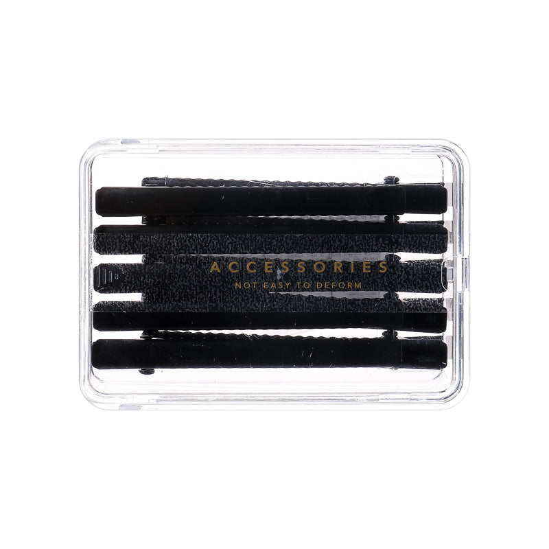Minimalist Rectangular Hair Clips Set Pack of 8 Any Random Color | WBM MART