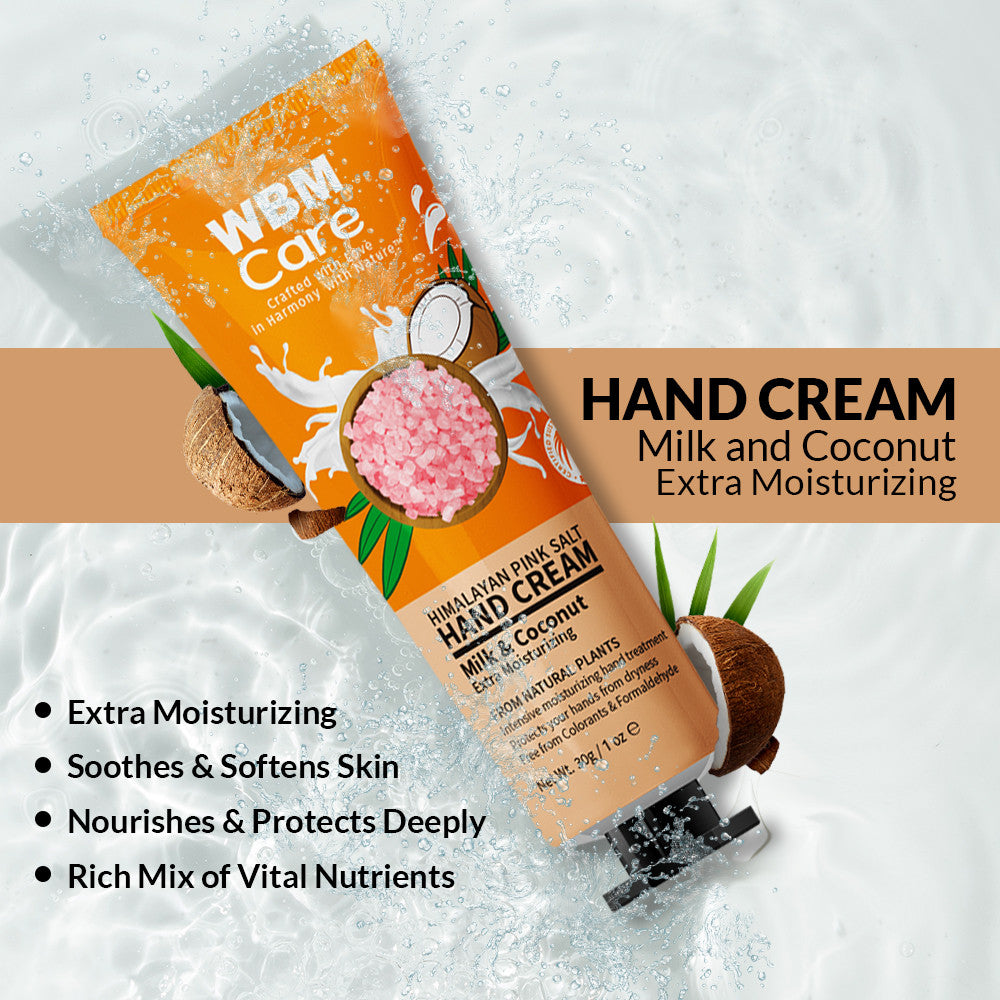 Hand Cream (Milk &amp; Coconut)-30g | Wbm Care