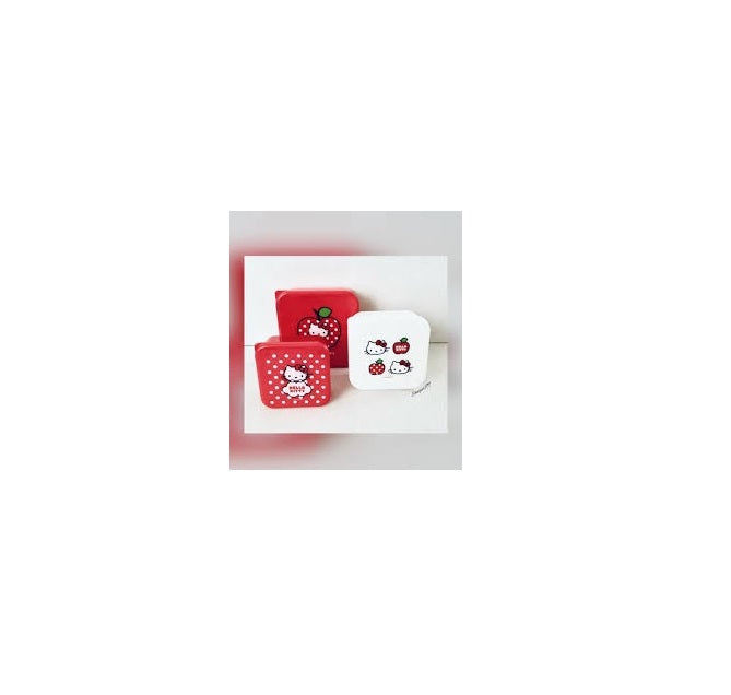 Hello Kitty Apple Collection Food Storage Containers Set of 3 | WBM MART