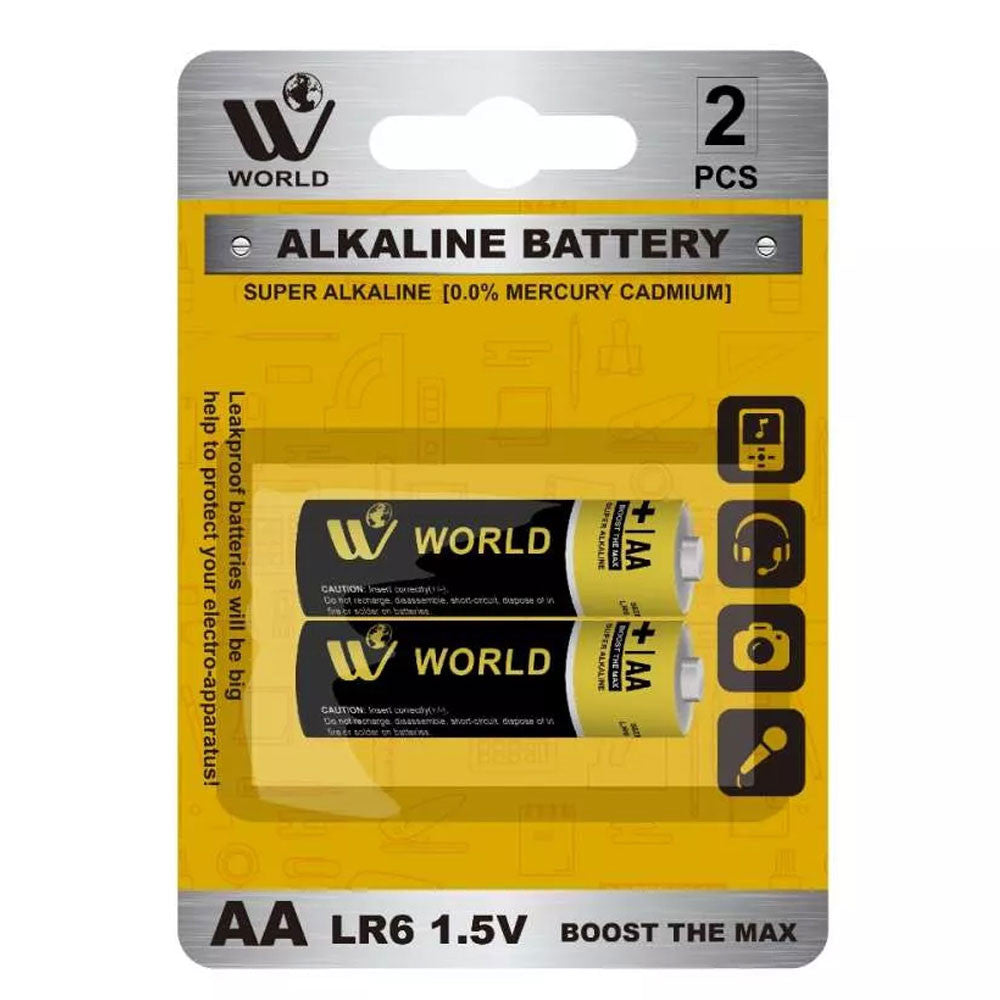 Alkaline Battery Cells AA - 2 Pcs | WBM World