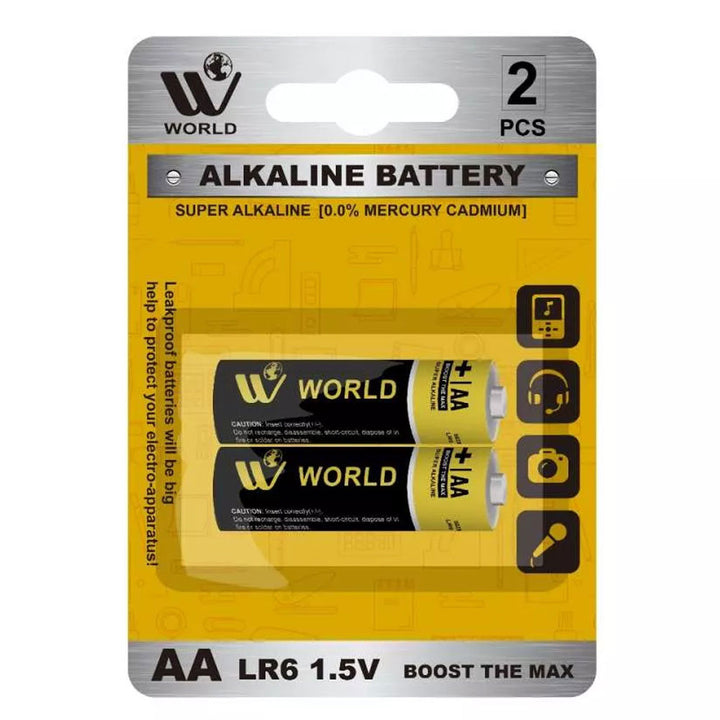 Alkaline Battery Cells AA - 2 Pcs | WBM World