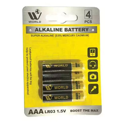 Alkaline Battery Cells AAA - 4 Pcs | WBM World