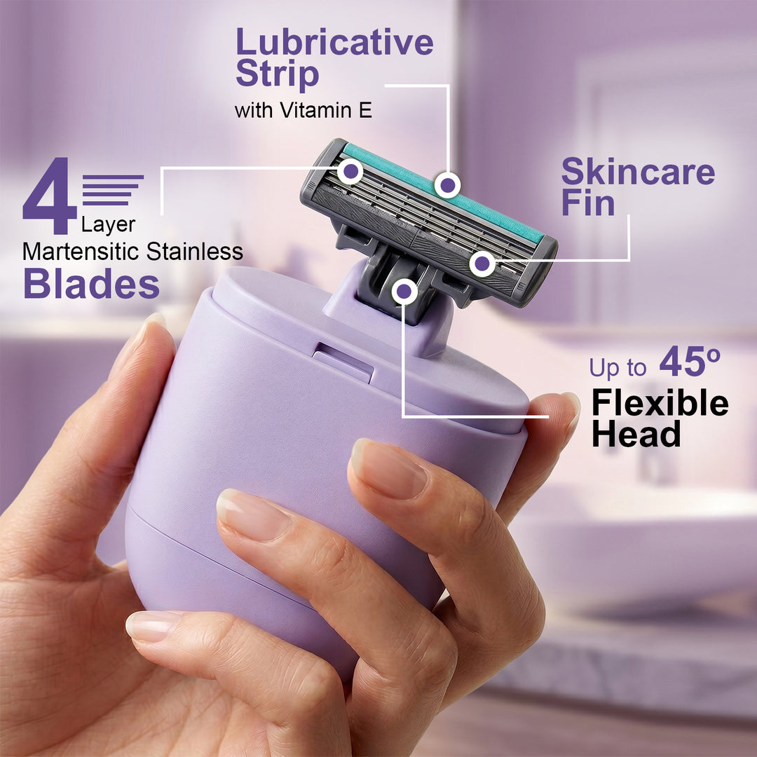 All In One Portable Women Razor with Extra Refill &amp; Soap Bar (Any Random Color) | WBM Beauty