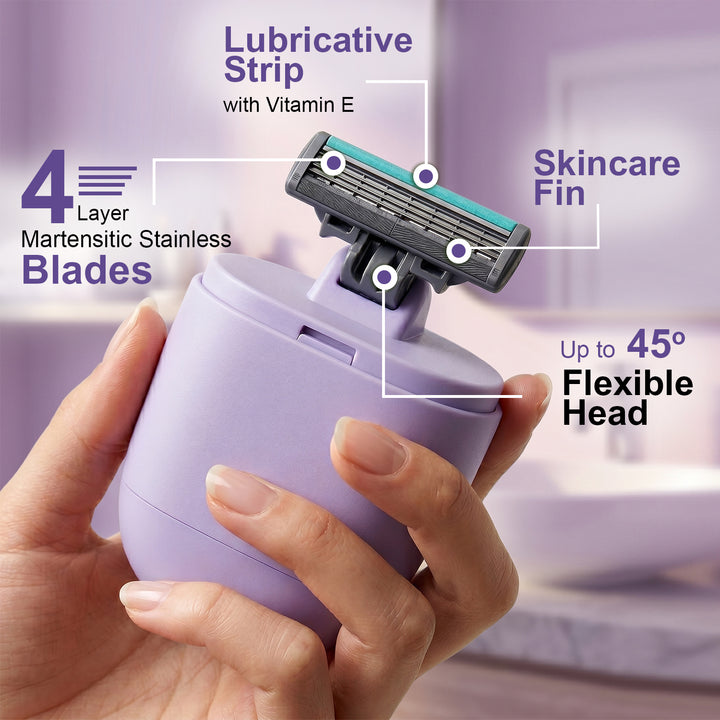 All In One Portable Women Razor with Extra Refill &amp; Soap Bar (Any Random Color) | WBM Beauty