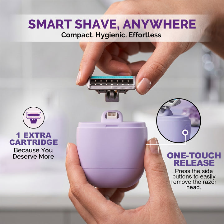 All In One Portable Women Razor with Extra Refill &amp; Soap Bar (Any Random Color) | WBM Beauty