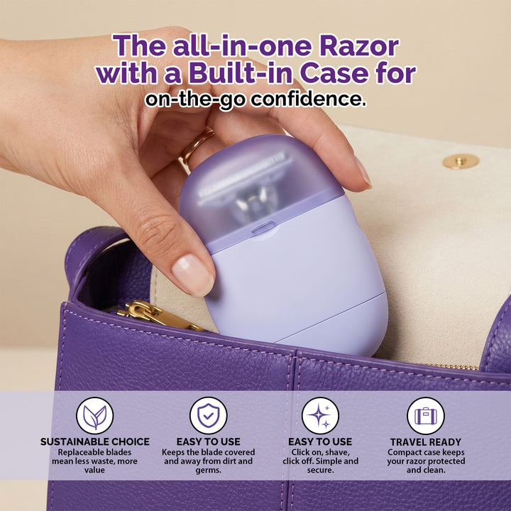 All In One Portable Women Razor with Extra Refill &amp; Soap Bar (Any Random Color) | WBM Beauty