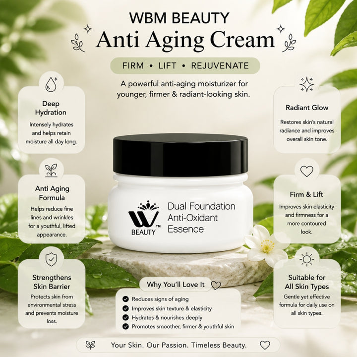 Anti-Aging Cream Dual Foundation  - 50g | WBM Beauty
