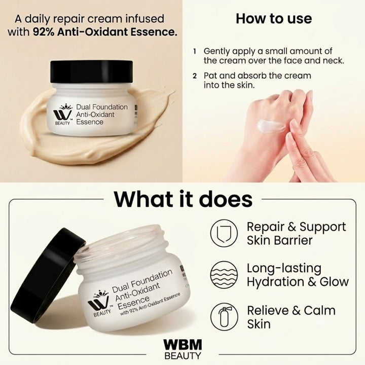 Anti-Aging Cream Dual Foundation  - 50g | WBM Beauty