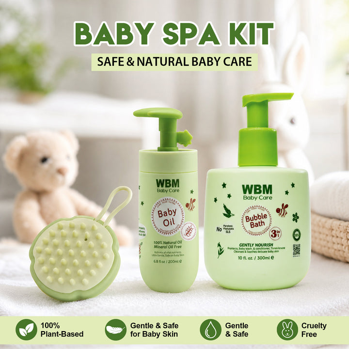 WBM Baby Spa Kit – Bubble Bath, Oil &amp; Brush