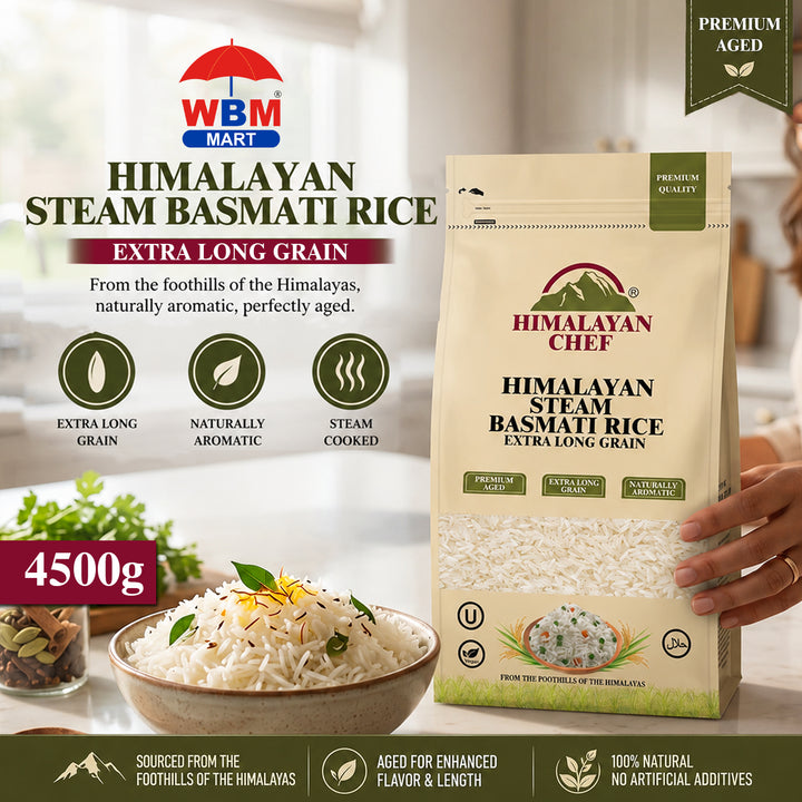 1121 Kainat Steam Basmati Rice - 10 lbs (4500g) | Himalayan Chef