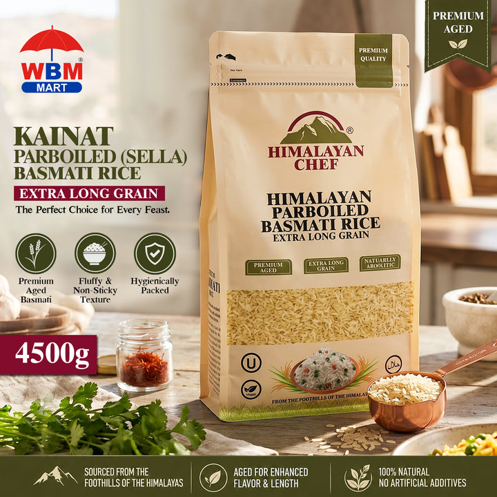 Kainat Parboiled (Sella) Basmati Rice - 10 lbs (4500g) | Himalayan Chef