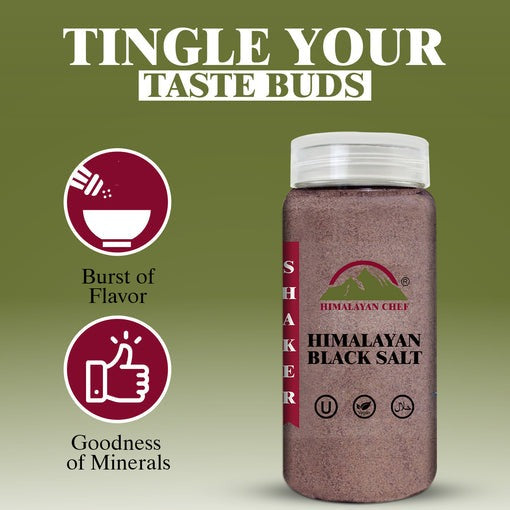 Black Salt Plastic Shaker- 0.8 lbs (354g) | Himalayan Chef