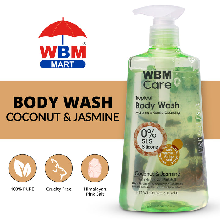 Body Wash Coconut &amp; Jasmine - 300ml | WBM Care