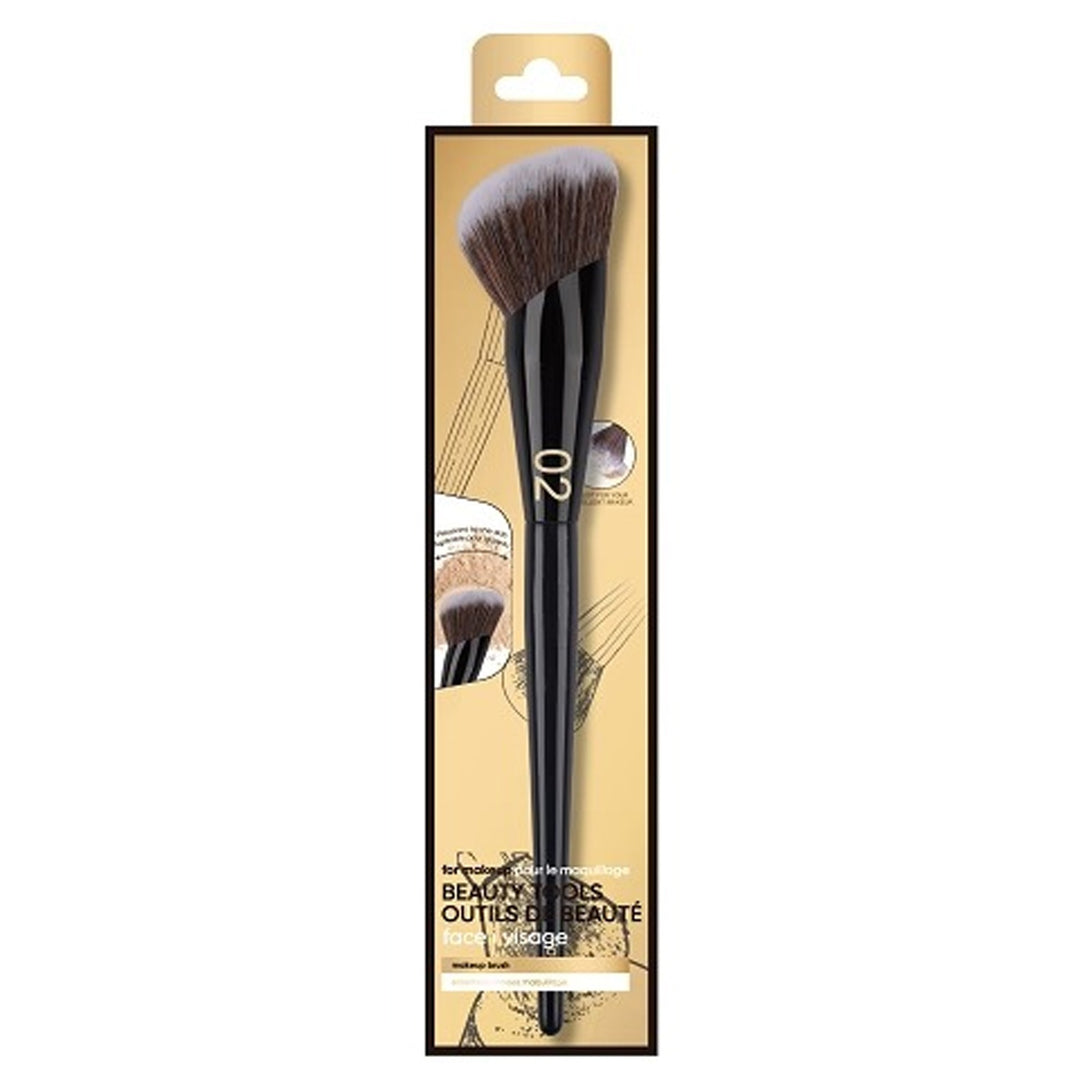 Powder Brush Black Gold Series Large Buffing Angled | WBM MART