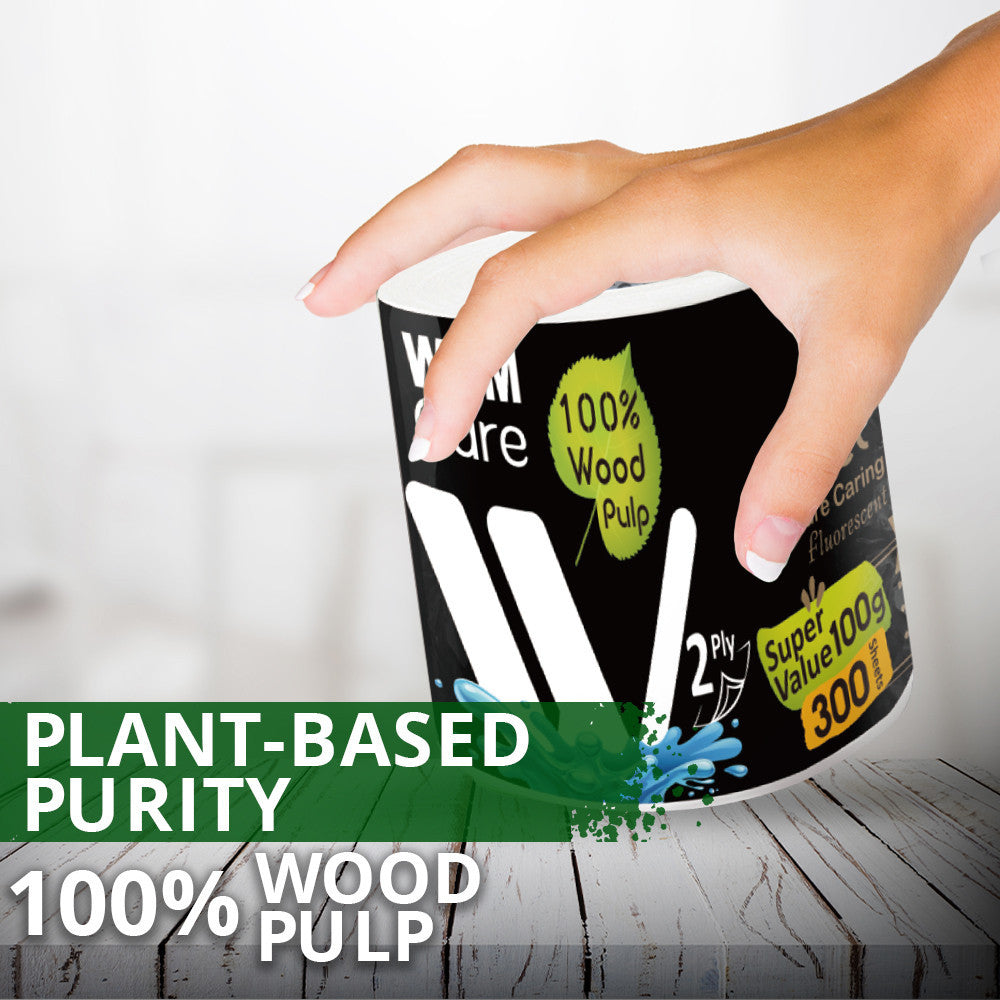 Toilet Tissues Paper 2 Ply - 300 Sheets - 100 g | WBM Care