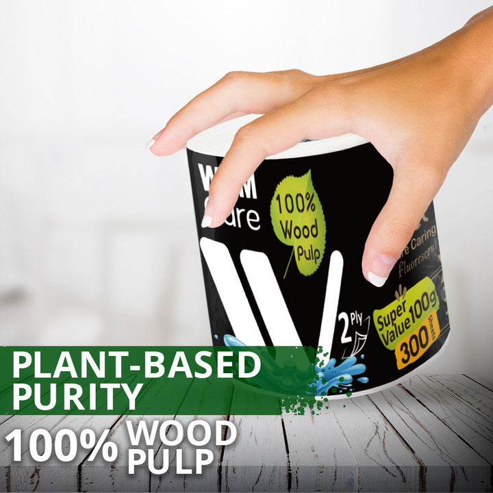 Toilet Tissues Paper 2 Ply - 300 Sheets - 100 g | WBM Care