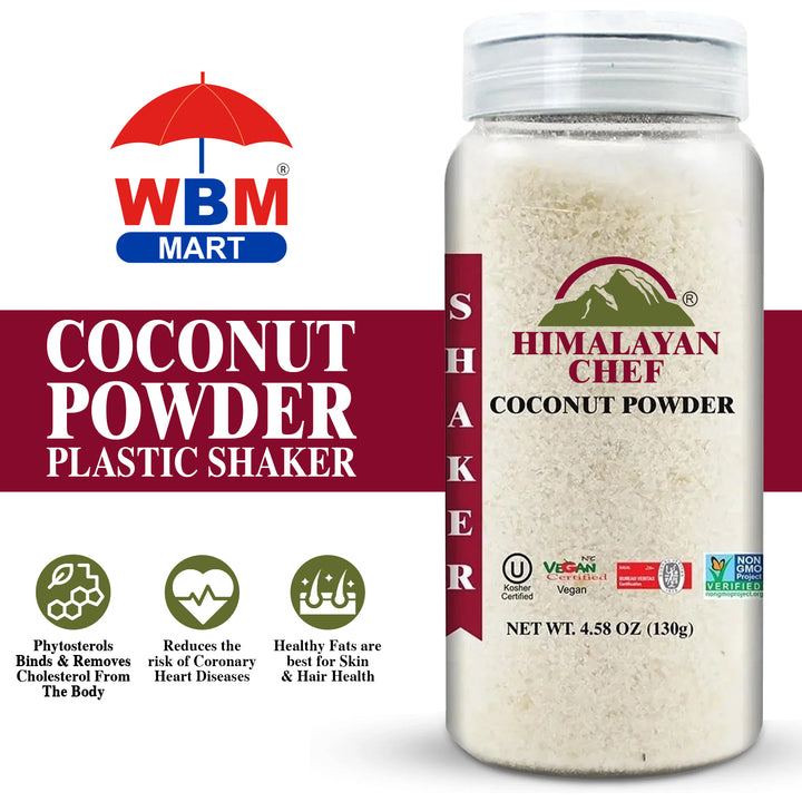 Coconut Powder Plastic Shaker - 0.17 lbs (80g) | Himalayan Chef