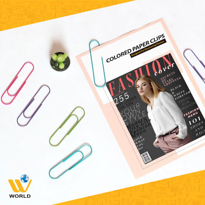 Colored Paper Clips - 200 Pcs | WBM World