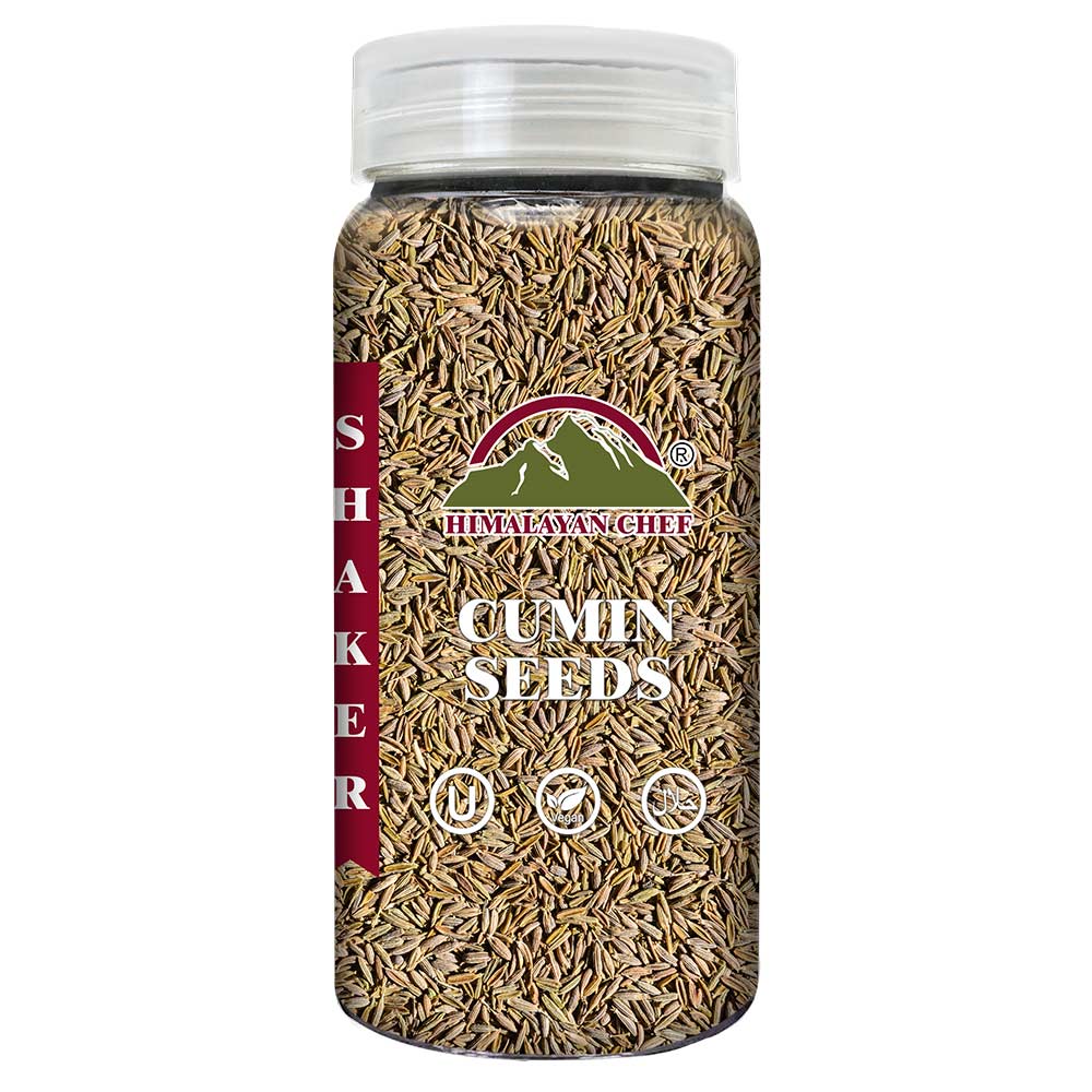 Cumin Seeds (Zeera) Plastic Shaker - 0.26 lbs (120g) | Himalayan Chef
