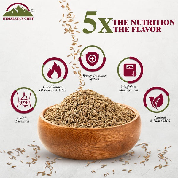 Cumin Seeds (Zeera) Plastic Shaker - 0.26 lbs (120g) | Himalayan Chef