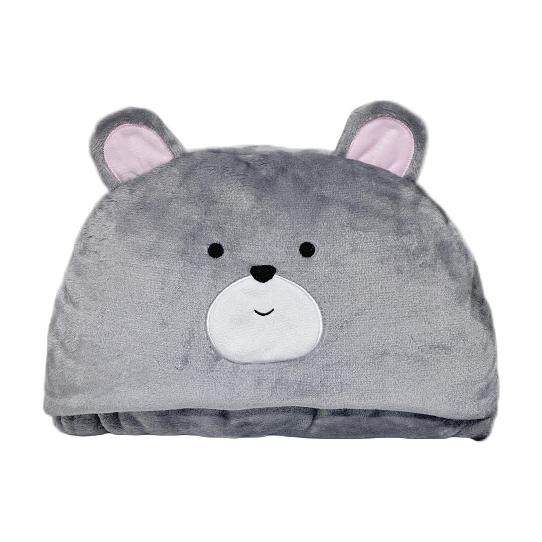 Cute Bear Hooded Blanket Soft Plush Any Random Color | WBM MART