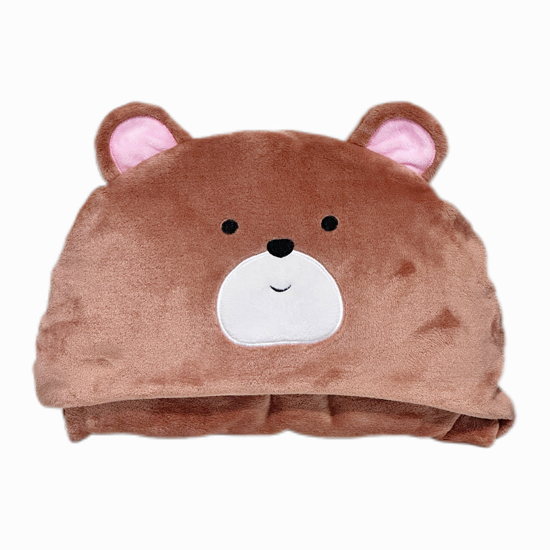 Cute Bear Hooded Blanket Wearable Cozy Blanket Any Random Color | WBM MART