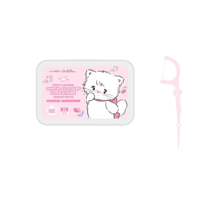 Fruity Sakura Peach Dental Flossers – Easy Grip Picks | WBM MART