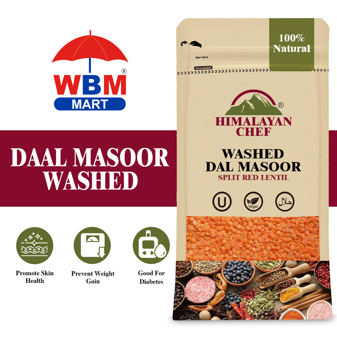 Daal Masoor Washed - 2 lbs (908g) | Himalayan Chef