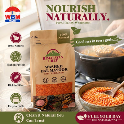 Daal Masoor Washed - 1 lbs (454g) | Himalayan Chef