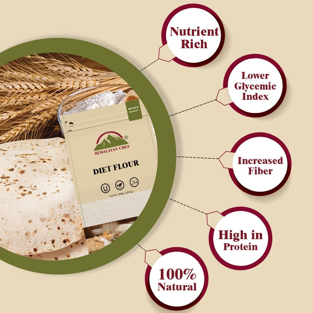 Diet Flour (Atta) - 1.76 lbs (800g) | Himalayan Chef