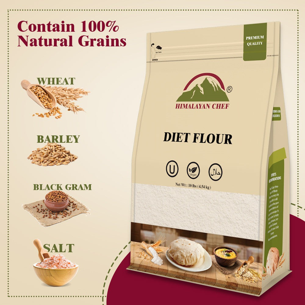 Diet Flour (Atta) - 10 lbs (4540g) | Himalayan Chef