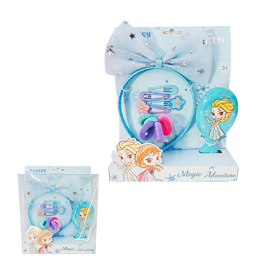 Frozen Themed Kids Hair Comb &amp; Accessories Styling Set 12 Pcs | WBM MART