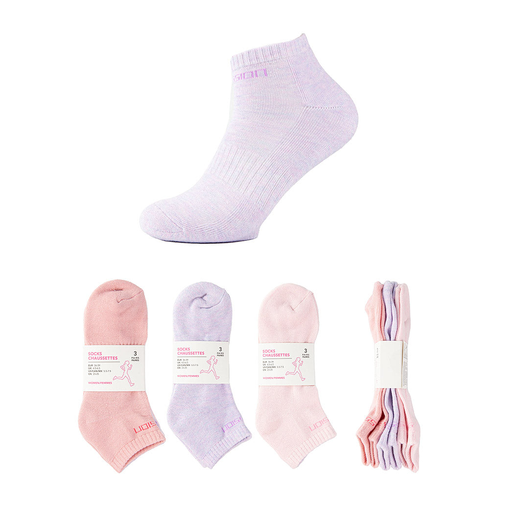 Durable Anti-Wear Women’s Athletic Socks Set in Pink (3 Pairs) | WBM MART